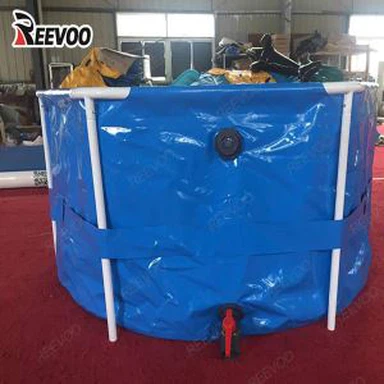 Yuvarlak Katlanabilir PVC Balık Yetiştiriciliği Tankı Su Ürünleri